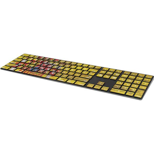 Spain Flag Dark Wood Magic Keyboard with Numeric Keypad Skin